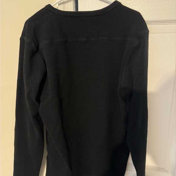 MUSE LONG SLEEVE HENLEY BLACK SIZE MEDIUM REGULAR FIT - Picture 4 of 7